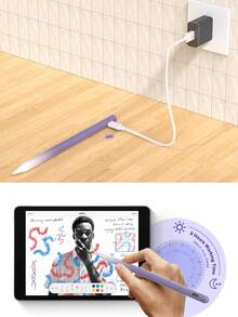 90mAh 容量触控笔，具备防误触和倾斜感应功能，兼容 iPad 10（10.9 英寸，2022 年款）、iPad Air 4/5/6/M4、iPad A16（11 英寸，2025 年款）、iPad Air 11/13 英寸（M3/M2）、iPad Pro 11/12.9 英寸 - 紫色渐变 - 淡紫色 - 查看 8