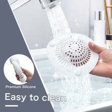Silicone Hair Drain Catcher Cover, Effective Hair Stopper Strainer For Shower Bathtub Drain & Sink, Anti-Clog Protector With Strong Suction Cups, Easy To Clean Reusable Drain Guard For Bathroom Kitchen Home - trắng - Xem 4