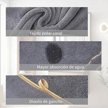 YURIRIA 6PCS Toallas de Baño Altamente Absorbentes Juego de Toallas de Microfibra Toalla para Baño Ultrasuave Grandes para Cuerpo para Hotel,Playa,Deportes(Negro) - gris - Ver 10