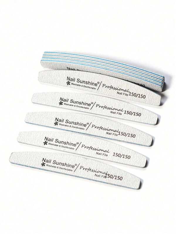 1-5 pièces Limes à ongles double face 150/150 grains... Limes émeri lavables et réutilisables, tampons à ongles pour manucure, pour ongles naturels, ongles acryliques, usage domestique et salon