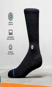 Stance Icon Classic Casual Crew Socks 3-Pack, Cotton Blend And Cushioning Arch Support - ColorD - 查看 4