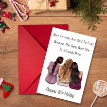 1 pièce Carte de vœux d'anniversaire humoristique avec chat, cadeau d'anniversaire unique, croquis amusants de chat, renard et lion, en papier, parfait pour les amis, la famille, les amateurs de chiens/chats, souhaits d'anniversaire créatifs avec enveloppe, idéal pour les célébrations de Noël et d'Action de grâce