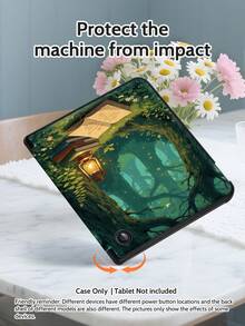 Kobo Cover With Protective Flap, Featuring A Night-Time Forest Reading Scene With Lanterns. Compatible With Kindle Paperwhite (12th Gen) Version 2024, Kindle Paperwhite (11th Gen) Version 2021, Kindle (11th Gen) Version 2022, Kindle (10th Gen) Version 2019, Kobo Clara Color/BW 2024,Kobo Clara 2E