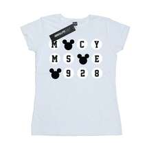 Disney Womens/Ladies Mickey Mouse 1928 Circles Cotton TShirt (White) - White - View 2