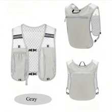 Unisex Lightweight Running Vest Backpack With Zipper Water Bottle Pocket, Running Phone Pouch, Outdoor Hiking Vest Bag, Cycling Vest Bag, Compact Sports Storage Backpack With Water Bottle Holder, Ergonomic Design With Padded Back Panel And Breathable Mesh, Suitable For Hiking, Cycling, Fitness, Ideal For Running, Trekking, Mountaineering, Compact And Durable For Long-Distance Activities - Multicolor - View 14