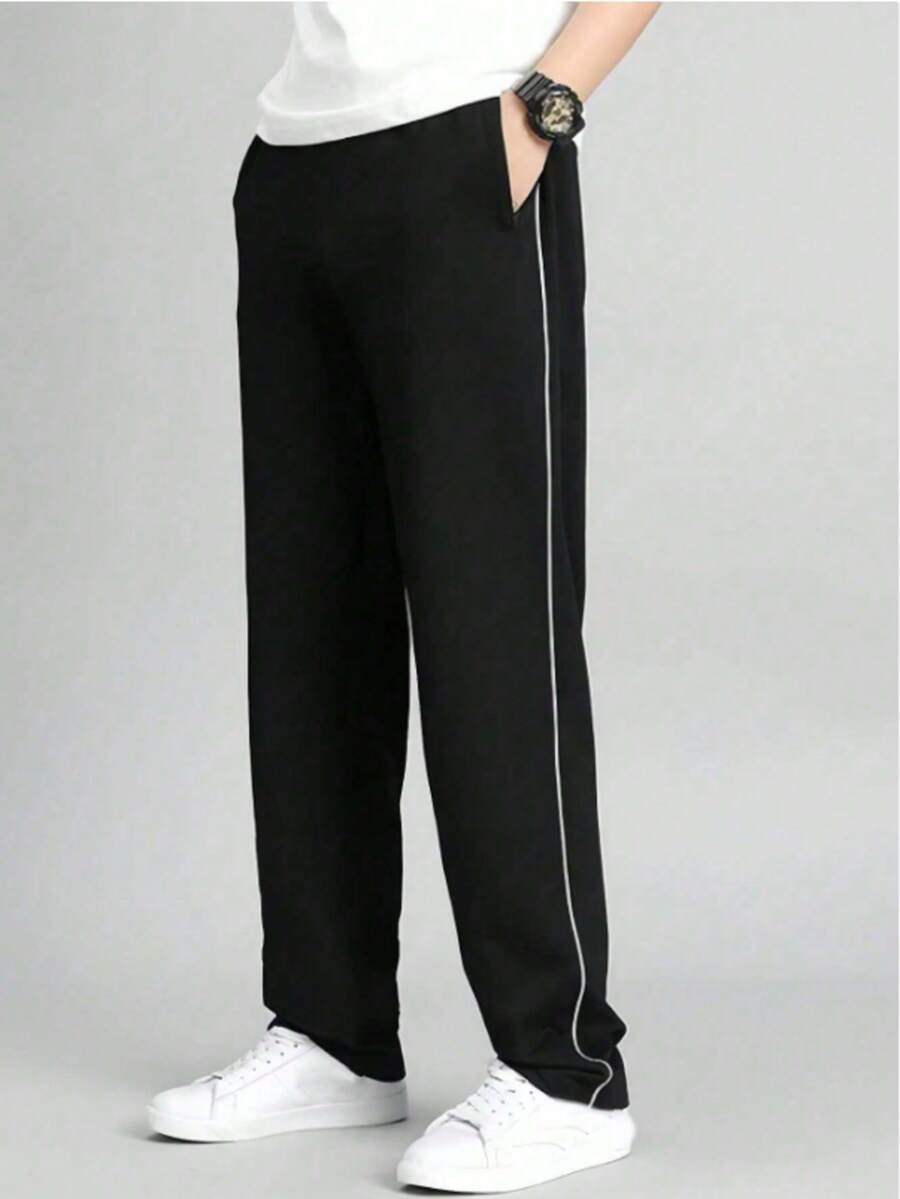 Men's Tactel Adjustable Sports Pants With 3 Pockets - Black - View 1
