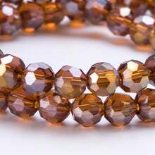 3 4 6 8毫米圆形水晶珠多面彩色玻璃珠散珠隔珠适用于珠宝制作针线活手链项链DIY - 32面球珠 - 查看 8