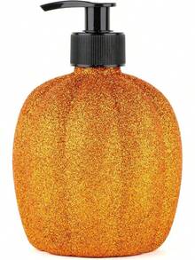 Simple Fun - Dispensador de Jabón Líquido para Manos con Aroma a Pastel de Calabaza y Manzana y Especia de Calabaza, Recargable Decorativo para Encimeras de Cocina y Lavabos de Baño - Calabaza brillante - Ver 10