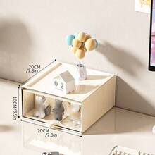 1pc盲盒展示盒家用抽屉式防尘展示盒透明收纳盒 - 彩色 - 查看 10