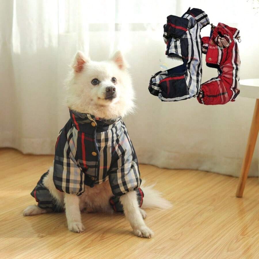 Dog Coat, Dog Jacket, Fullbody Dogs Winter Coat Snowsuit, Windproof Puppy Puffer Jacket Snow Suit With Legs, Pet Fleece Winter Vest, Cold Weather Coats For Small Middle Dogs