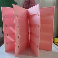 Lightweight Felt Hair Clip And Accessory Organizer - Pink/Yellow With Multiple Compartments For Hair Clips, Side & Back Clips - Women's Fashion Storage Box, Cute Hair Clips, Stylish Hairpins, Messy Space Finder - Multicolor - View 7