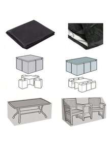 Funda para muebles de exterior de tela Oxford 210D, impermeable, antipolvo, para mesa y silla de jardín