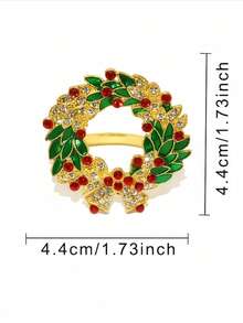 إكليل معدني مطلي بالراين ستون ، إكليل راين ستون أنيق - تصميم توت أحمر - حلقة معدنية ثقيلة الوزن لحفلات العطلات ، حفلات الزفاف - ديكور مركزي للمطعم سهل التنظيف - إعداد طاولة عيد الميلاد ، ديكور المنزل للعطلات ، إكليل متين ، ديكور الزفاف ، إكليل العطلات