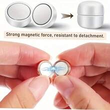 2个/4个/8个/10个装 时尚磁性丝巾夹和别针 - 耐用易用的磁性扣,适用于女士丝巾、披肩和帽子,四季皆宜,经典哑光表面,强力合金磁铁,可牢固固定丝巾和衣物,无钩设计,优雅风格,锌合金材质,适合服装搭配 - 黑與白 - 查看 11