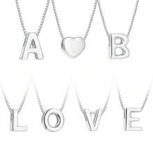 925 Silver Plated Heart Shaped Letter A-Z Pendant Charm, Smooth Letter Necklace A-Z Provides Multiple Choices. Ideal For DIY Bracelet And Necklace. Gold Heart Initial Letter Bead Pendant, Great Jewelry Gift For Women.