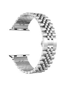 Huastonband 適用於 錶帶 38mm 40mm 41mm 42mm 44mm 45mm 49mm 46mm（不含手錶）銀色金屬錶帶 不鏽鋼可調節 男女通用 SE /S11/S10 /S9 /S8/ S7/ S6 /S5 /S4 系列相容錶帶 時尚優雅 適合年輕網紅 男友禮物 畢業禮物 夏季男女配飾 海灘不鏽鋼飾品 - 銀色 - 查看 4