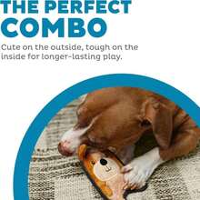 Outward Hound Durablez Minis Stuffing-Free Squeaky Plush Dog Toy For Puppies &Amp; Small Dogs - Interactive, Soft Yet Tough, No Mess, Jumbo Squeaker, Long-Lasting Play, Pig - MàuI - Xem 2