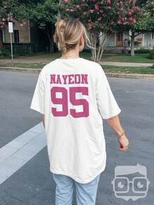 Twice Kpop Nayeon 95 Girl Group T-Shirt Ref 2352 VEST NERD - trắng - Xem 6