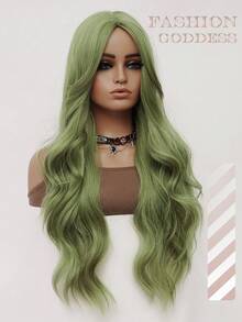 clouder 绿色超长卷发假发 30 英寸角色扮演假发万圣节圣诞节假发优雅柔软哑光头发松散卷发休闲外出街头朋克假发摇滚假发蓬松自然酷女孩合成耐热纤维假发适合女性日常派对假发音乐节假发前卫学院风格假发现代时尚哥特式假发 - 綠色 - 查看 12