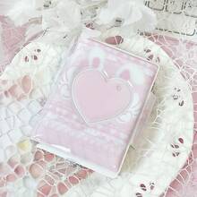 1 件可爱兔子照片卡夹，Kpop 偶像照片卡保护套，粉色天使翅膀兔子照片卡套，PU 材质，适合 3-3.5 英寸偶像专辑卡、动漫人物、游戏人物照片卡收藏家 - 粉色 - 查看 8