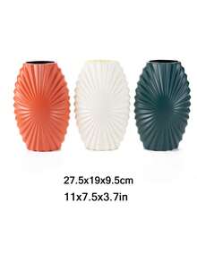 1 قطعة إناء بلاستيكي بمظهر السيراميك، تصميم مانع للانزلاق قوي ومتين، إناء فاخر مثالي كهدية لعيد الميلاد والهالوين وعيد الشكر والفصح، مناسب لديكور غرفة المعيشة والنوم والحديقة ومكتب العمل، متوفر ب- 3 خيارات لون