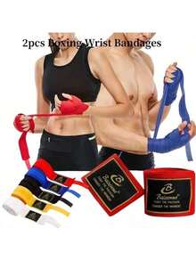 Băng quấn tay bảo vệ thoáng khí, lý tưởng cho MMA và các môn thể thao khác! Băng quấn tay Muay Thai/Kickboxing unisex, băng quấn tay chiến đấu/võ thuật, phù hợp cho đấm bốc, găng tay tập luyện Muay Thai. - Nhiều màu - Xem 3