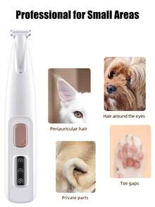 新款宠物美容套装：电动狗/猫指甲磨床，适用于小型宠物，包含带 LED 灯的指甲钳和爪子修剪器，USB 充电，由 2 节 AAA 电池供电（不包括） - 彩色 - 查看 8