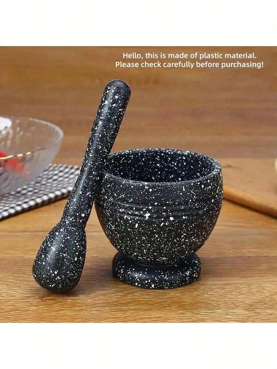 一套研磨碗，厨房蒜蓉压榨碗，食物切碎器，PP材质多功能研磨器，蒜蓉压榨器，香料草药工具，以及餐厅厨房谷物和营养补充剂研磨器 - 彩色 - 查看 1