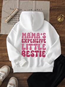 1pc Tween Girl Casual Printed Pullover Sweatshirt, Warm & Cozy For Autumn/Winter, Student - Legendary Sweatshirt For Children With Big Dreams And Brave Spirits - White - View 3