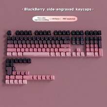 1pc Translucent Side-Engraved Keycaps, Multicolor Gradient Personalized Fit For Mechanical Keyboards, PBT Micro-Sandblasted 130 Keys - Compatible With Standard MX, BOX And Other Cross-Shaped Stem Switches, Suitable For 64/68/75/87/96/98/100/104/108 Keyboard Layouts - Multicolor - View 2