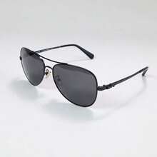 Coach 1 Pair Of Coach Decorative And Fashionable Fashion Glasses, Classic And Casual Black Pilot Fashion Glasses For Women, Suitable For Daily Outings, Travels, Self-Driving, Decoration, And Autumn Matching. A Great Gift