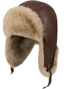 Winter Cycling Ushanka Hat, Warm Ear Protection Hat, Outdoor Thermal Lined Thick Casual Earmuff Hat