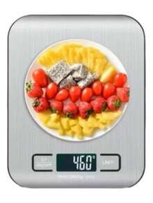 10kg Digital Kitchen Scale With High Precision Stainless Steel - Silver - View 1