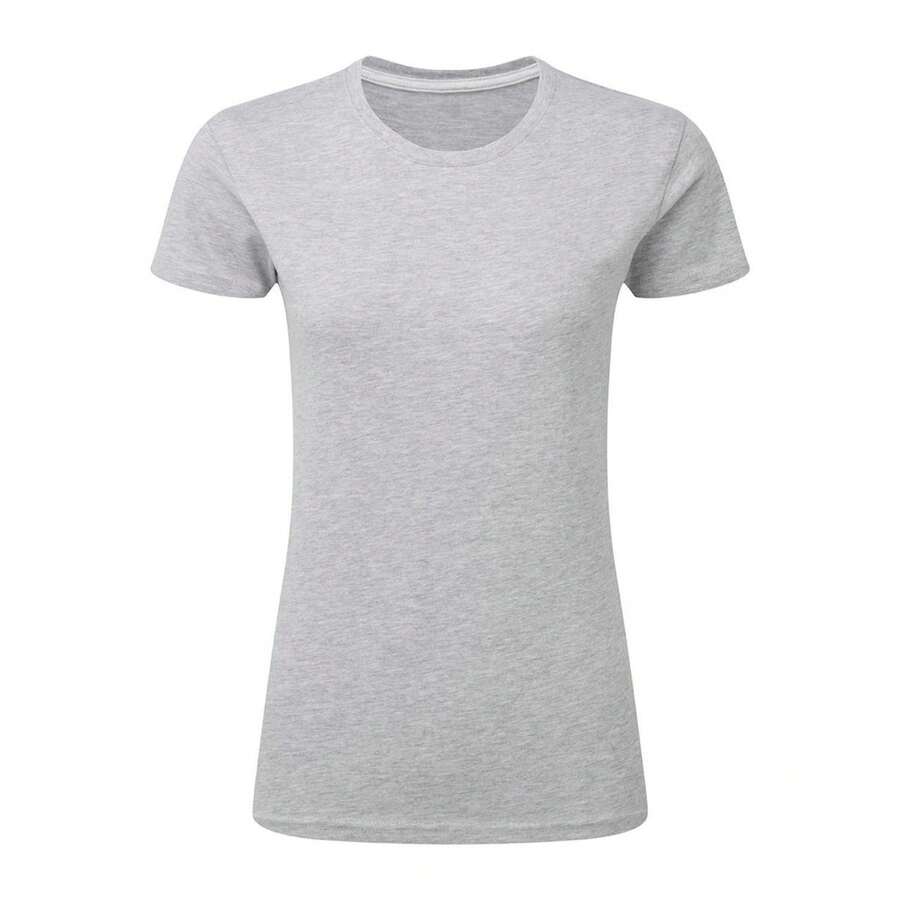 SIGNATURE Womens/Ladies Plain Tagless TShirt (Light Oxford) - Grey - View 1