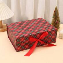 1件圣诞礼品盒大号圣诞礼品盒一体式蝴蝶结磁性礼品盒 - 彩色 - 查看 9