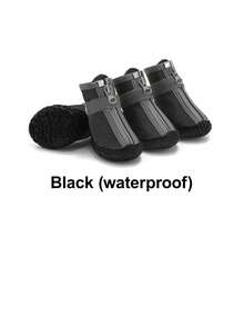 4双防水透气狗狗鞋 | 防滑、保暖、耐用 | 适合小型、中型和大型犬 | 雨天和户外活动必备 - 保护爪子，圣诞节/生日礼物佳选