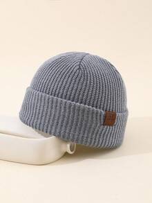 1pc Men's Solid Color Versatile Stitched NY Logo Beanie Hat, Suitable For Autumn/Winter Warmth And Daily Wear - NY Snowflake Logo - View 18