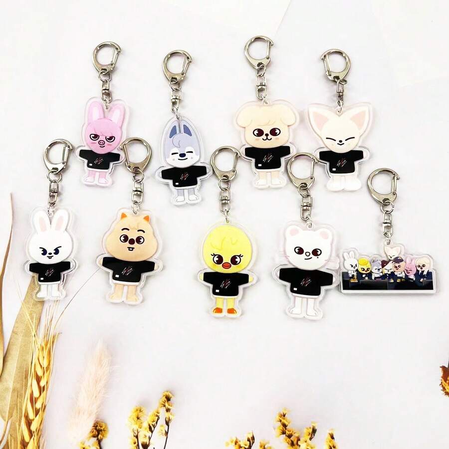 1 Piece, ,Spell Back Key Chain, Cartoon Photo Card, Bag Pendant, Cheng Xiao Lu Guangxia Cartoon Surrounding, Acrylic Key Chain Animation Surrounding, Party Gifts, Backpack Pendant.