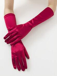 1 Đôi Găng tay dài không ngón bằng vải satin dành cho nữ, thích hợp cho váy dạ hội, váy cưới, chống nắng - Nhiều màu - Xem 16