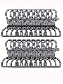 1-20 pièces Mousquetons pivotants avec anneau en D pour porte-clés, tour de cou et fabrication de sacs, accessoires de DIY en alliage de zinc avec rotation à 360°