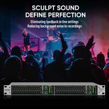 Home Audio System 15-Band Stereo Graphic Equalizer, Rack-Mount Dual-Channel Professional DJ Equalizer (With Subwoofer Output, Noise Reduction Function) (Model: EQX-215S) - US A Type Plug(110-127V) - View 3