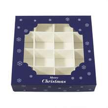 Christmas Gift Boxes With Festive Cut-Out Designs - Santa, Snowflakes, Trees, Gnomes & Bells - Perfect For Candy & Chocolate Treats - Holiday Party Favors, Christmas Decorations Home Decor Room Decor Winter