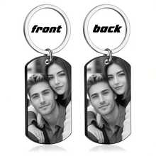 Customized Memorial Badge, Personalized Metal Keychain, Engraved Photo Necklace, Fashionable Pendant, Exquisite Customized Gift, Holiday Commemorative Items,Festive Calendar - Multicolor - View 15