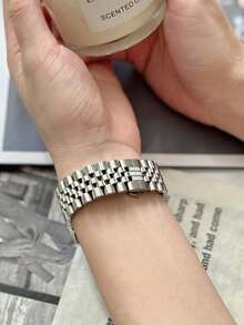 Huastonband 適用於 錶帶 38mm 40mm 41mm 42mm 44mm 45mm 49mm 46mm（不含手錶）銀色金屬錶帶 不鏽鋼可調節 男女通用 SE /S11/S10 /S9 /S8/ S7/ S6 /S5 /S4 系列相容錶帶 時尚優雅 適合年輕網紅 男友禮物 畢業禮物 夏季男女配飾 海灘不鏽鋼飾品 - 銀色 - 查看 11