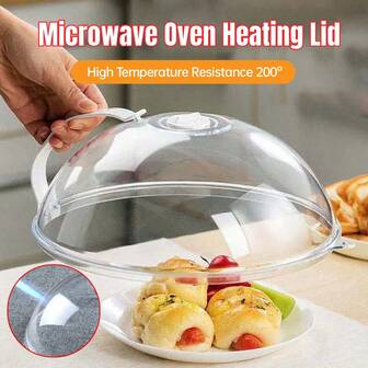 Aimall Microwave Splash Guard Cover With Steamer Basket For Food - Steam Microwave Splash Guard With Handle Plate Cover For Heating Food Splash-Proof Oven Cover