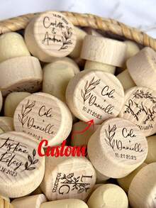 Personalized Wine Bottle Stoppers Wedding Favors - Custom Bachelorette Party Favors, Bridal Shower Favors, Birthday And Christening Favors, Versatile, Durable, Decorative, Reusable For Anniversary, Valentine'S Day, Mother'S Day, Birthday, Father'S Day, Graduation, Wedding, Housewarming 1pc - Multicolor - View 9