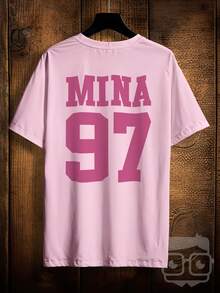 Twice Kpop Mina 97 Korean T-Shirt Ref 2357 VEST NERD - 淺粉色 - 查看 1