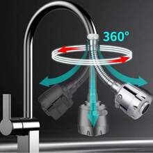 1 Stück 2-stufiger Küchenarmatur Verlängerung, universell drehbar, spritzwassergeschützt aus Edelstahl, Druckwasserdüse, Duschkopffilter