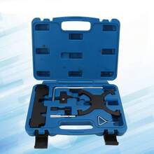 Juego de 7 piezas de herramientas para el ajuste del árbol de levas del motor, recambio para motores F*ord 1.6 EcoBoost Duratech 1.5L y 1.6L. Incluye herramienta de bloqueo de la rueda dentada del árbol de levas, pasador de bloqueo de la polea tensora, pasador de sincronización del volante, herramienta de alineación de la polea del cigüeñal, pasador de bloqueo del cigüeñal, pasador de sincronización del árbol de levas y del cigüeñal, y palanca de ajuste del árbol de levas.  Traducción realizada con la versión gratuita del traductor DeepL.com - Negro - Ver 1