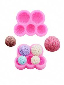 1 peça de molde de silicone líquido rosa, coração, redemoinho, pentagrama, coração, molde em forma de amor para fazer sorvete realista, doces, macarrão instantâneo, acessórios de joias de resina, adequado para chapéus, grampos de cabelo, elásticos de cabelo, sapatos, acessórios decorativos - Rosa - Ver 6